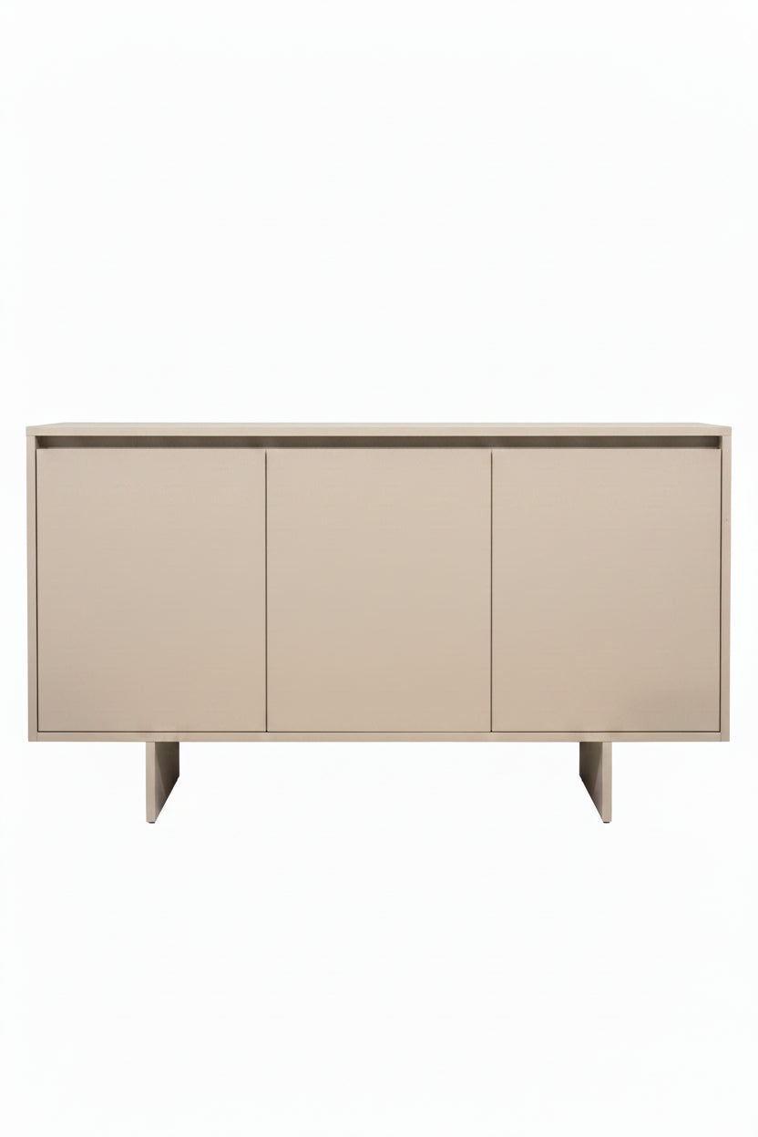 Mueble aparador beige.
